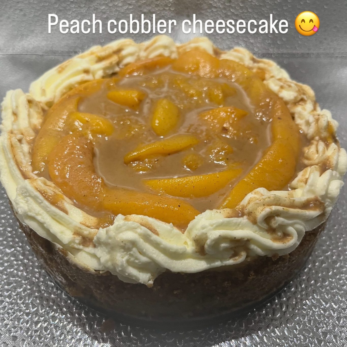 Peach Cobbler Cheesecake
